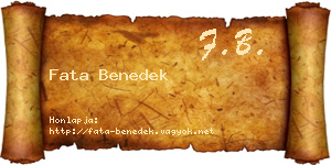 Fata Benedek névjegykártya